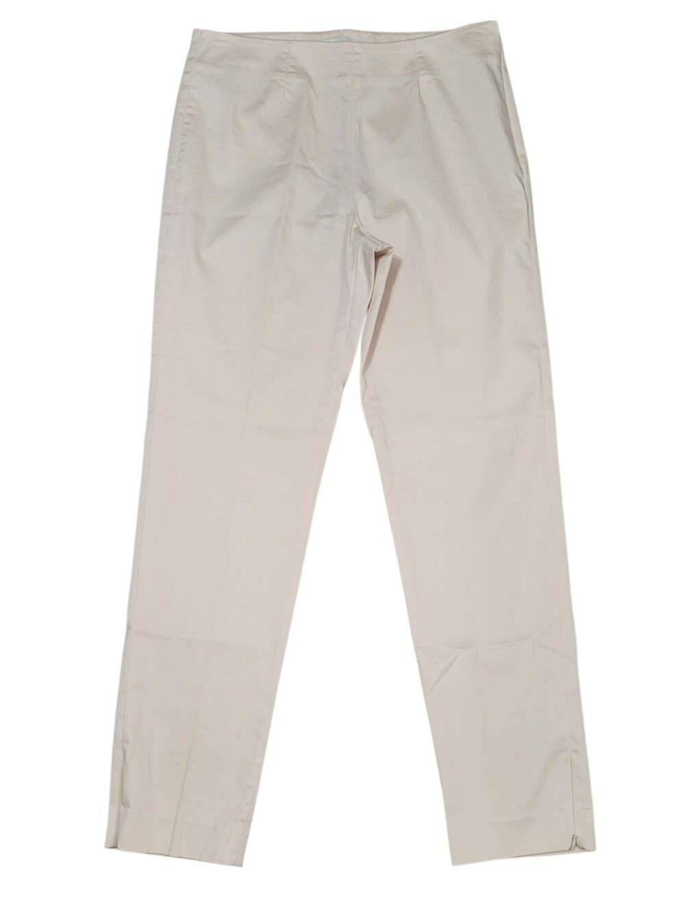 Nieman Marcus Beige Cropped Ankle Trousers Size 8 Old Money Quiet Luxury Preppy